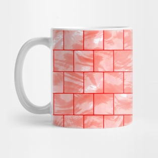 Coral Pink Marble Tile Pattern Mug